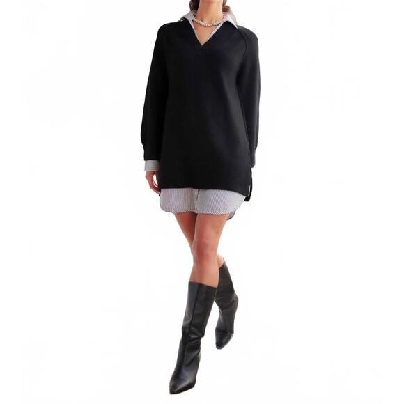 NEW FIFTEEN TWENTY carrie mixed media dress in black - Picture 4 of 8